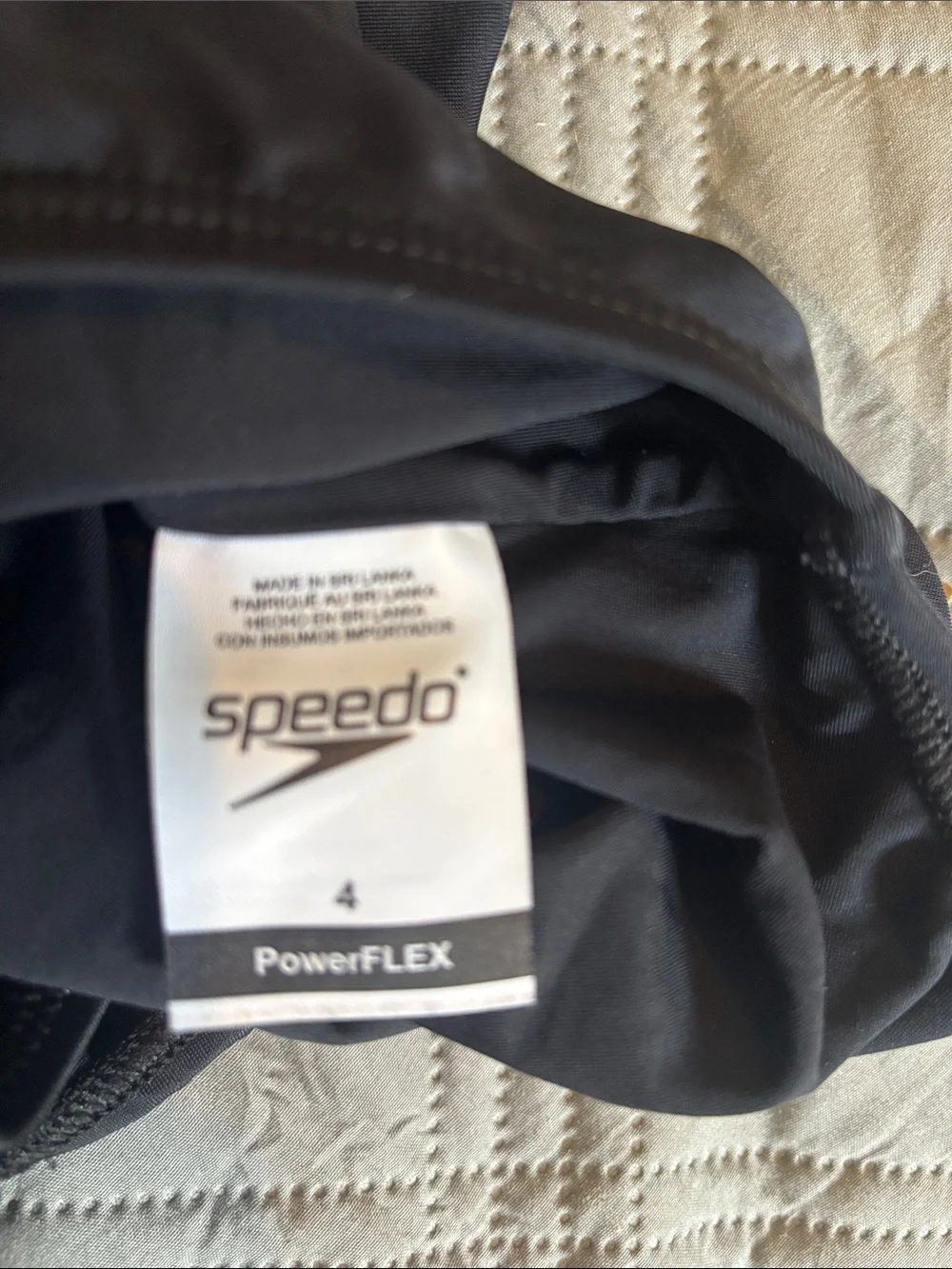 Speedo Black Women's Power FLEX Training One-Piece Swimsuit Size 4